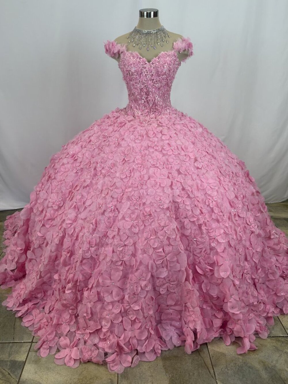 Mori Lee 89403 Pink Ball Gown Size 2 – Quince Prom Pageant Floral Dress